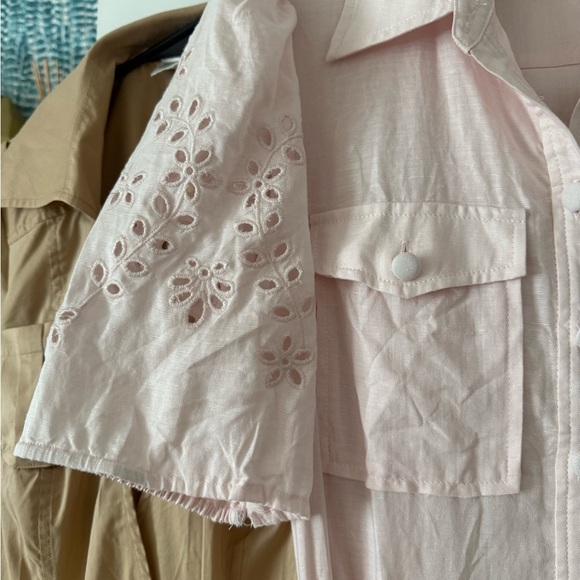 Elie Tahari High End Line Light Pink Eyelet Maxi Dress - Picture 5 of 10
